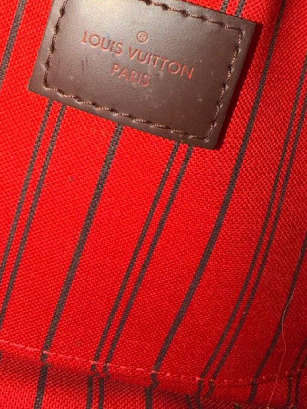 Louis Vuitton Damier Ebene Red Wristlet Clutch - Picture 5 of 6